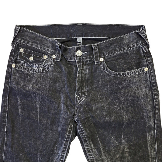 True Religion Jeans Size 33 Men's Grey Gloomy Wash Straight Leg Denim