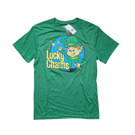 Tee Luv Comfort Colors Lucky Charms 70s Leprechaun T-Shirt L Green Graphic