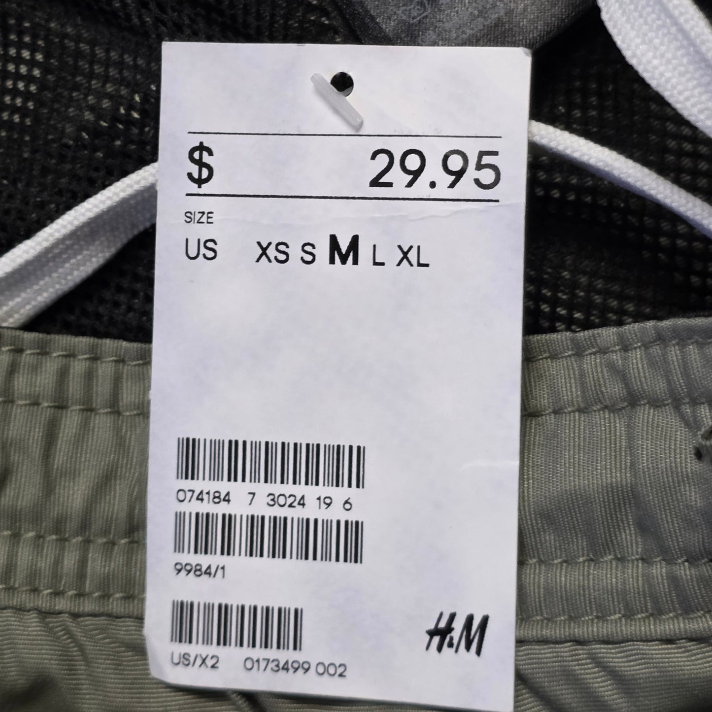 H&M Swim Shorts Men M Gray Quick Dry Beachwear NWT