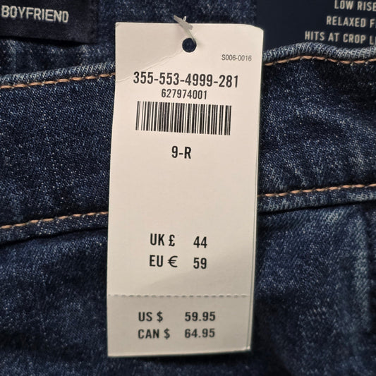 Hollister Low Rise Boyfriend Jeans Women’s 9R 29x24 Blue Distressed NWT