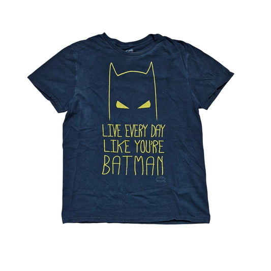 Batman “Live Every Day Like You're Batman” Black Graphic T Shirt 100% Cotton M