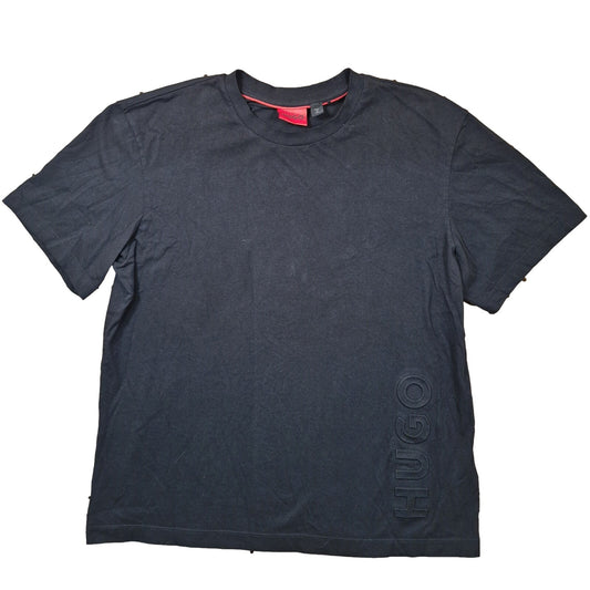 HUGO BOSS T-SHIRT DANDEN BLACK WHITE LOGO SIZE XXL NEW