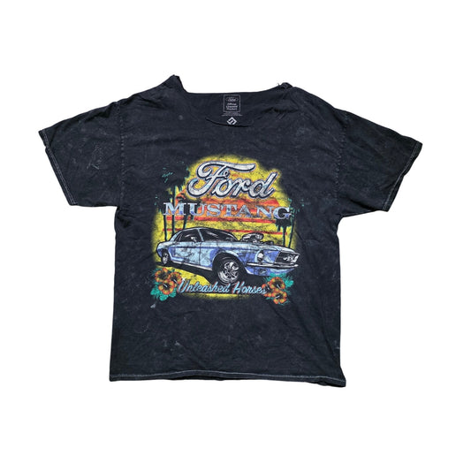 Ford Mustang Classic Car Tropical T-Shirt Men’s M/L Black Short Sleeve
