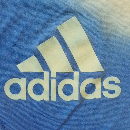 Adidas Ultimate Tank Top Women’s L Yellow Blue Racerback Climalite Activewear