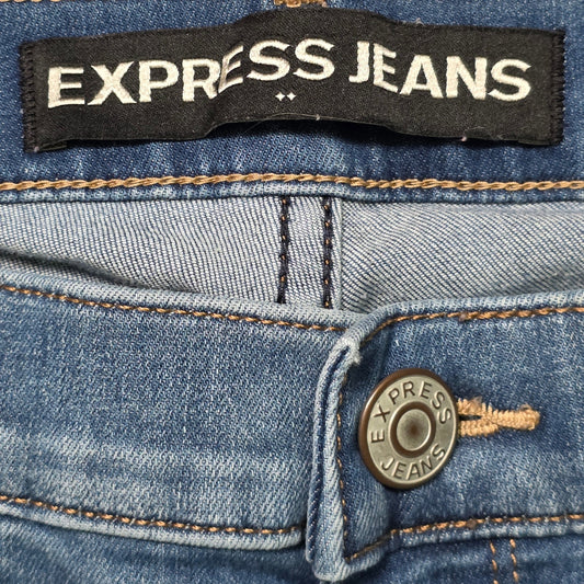 Express Legging Jeans Women’s 10 Light Wash Mid Rise Stretch Denim