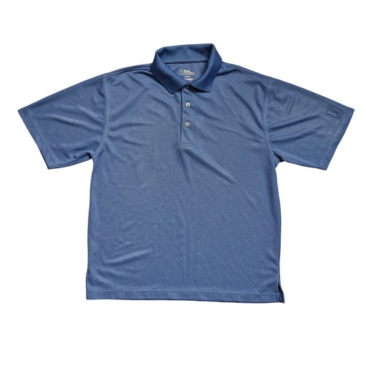 PGA Tour Golf Polo Shirt Men’s Medium Blue Short Sleeve Performance