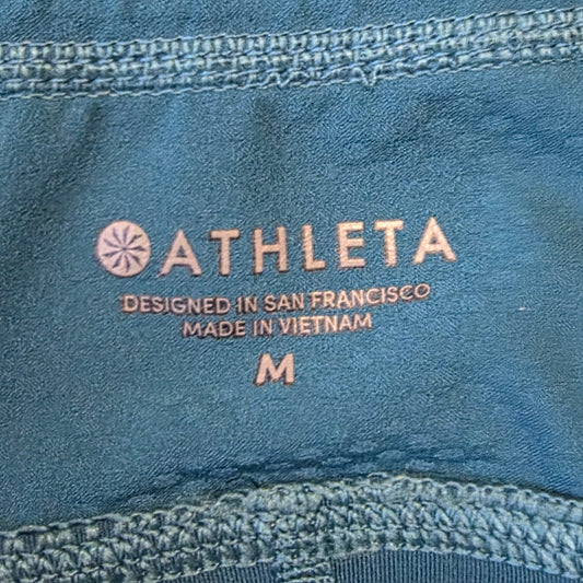 Athleta Women’s Excursion Athletic Mini Skirt Skort M Teal Blue Tennis Pockets