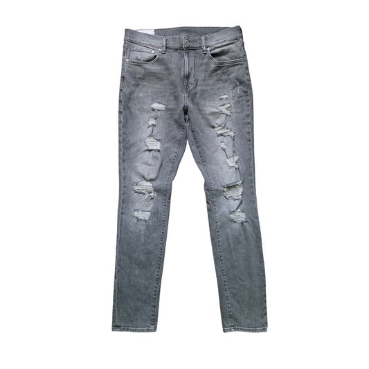 H&M Skinny Jeans Men’s 33x32 Gray Distressed Denim Casual