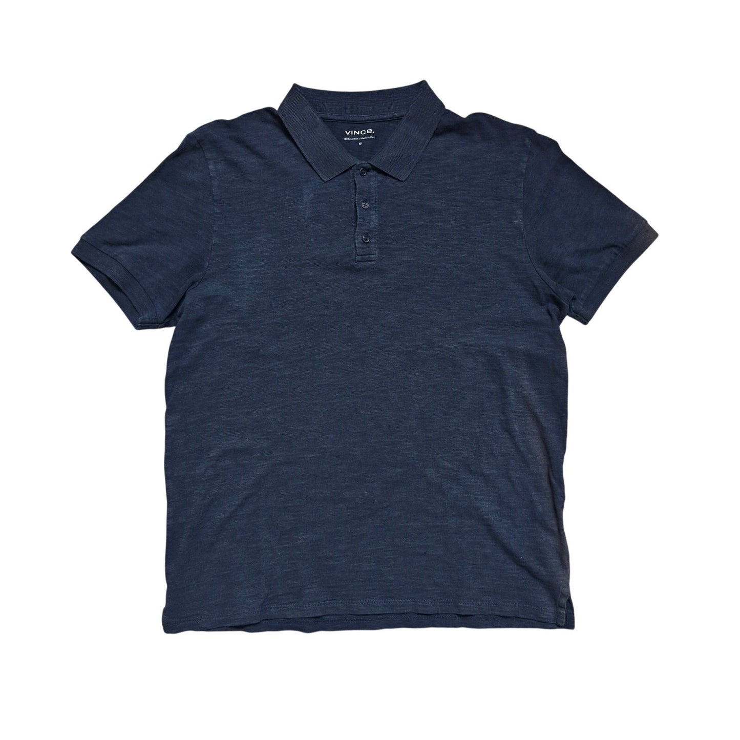 Vince Polo Mens 100 Cotton Blue Polo Shirt Sz Medium