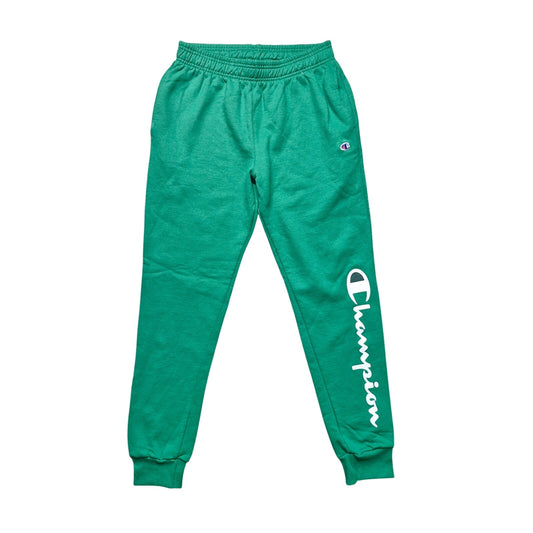 Champion Terry Jogger Sweatpants Men’s Medium Green Spelled-Out Logo