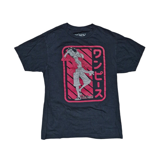 One Piece Anime Graphic T-Shirt Men’s Medium Black Crew Neck Tee