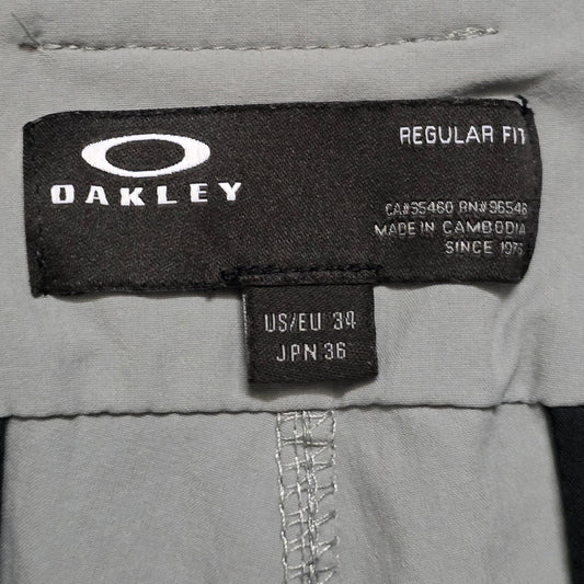 Oakley Men’s Shorts 34 Gray Regular Fit Land and Water Activewear
