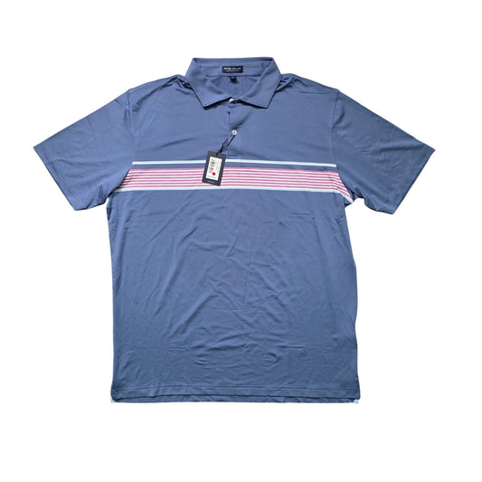 Peter Millar Ledge Performance Jersey Polo Men’s XL Blue Golf Shirt