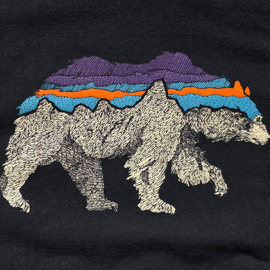 Patagonia Hoodie Men’s M Blue Bear Logo Pullover Sweatshirt