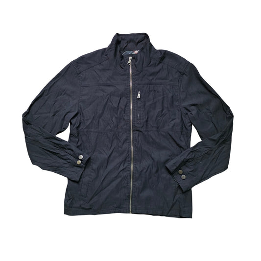 Orvis Bomber Jacket Men’s Medium Black Nylon Full Zip Water Resistant