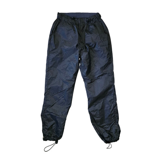 Wilson Track Pants Mens M Black Nylon Lined Warm Up Joggers
