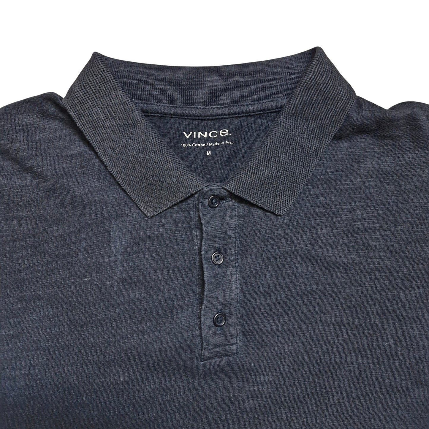 Vince Polo Mens 100 Cotton Blue Polo Shirt Sz Medium