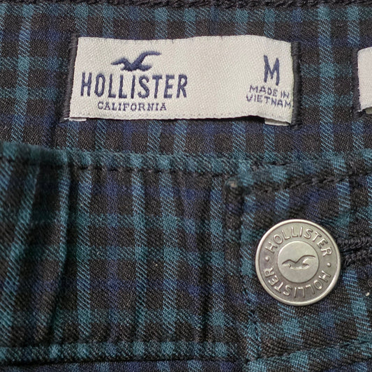 Hollister Ultra High Rise Plaid Trousers Women’s M Navy Green