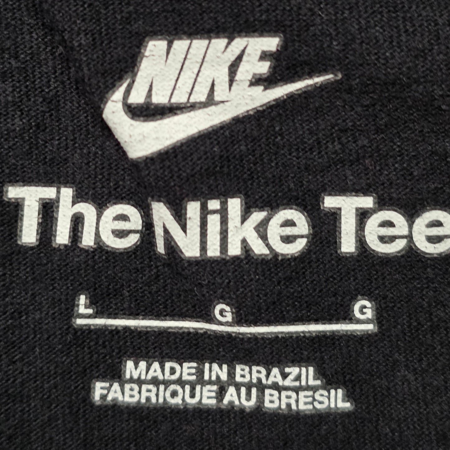 Nike Men’s Large Black Cotton Graphic T Shirt Just Do It Short Sleeve