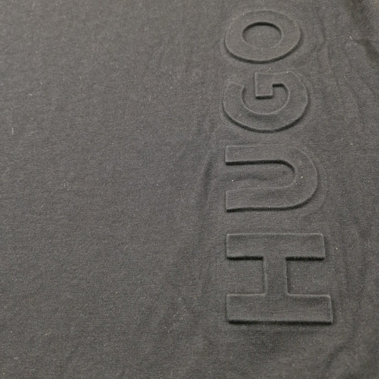 HUGO BOSS T-SHIRT DANDEN BLACK WHITE LOGO SIZE XXL NEW