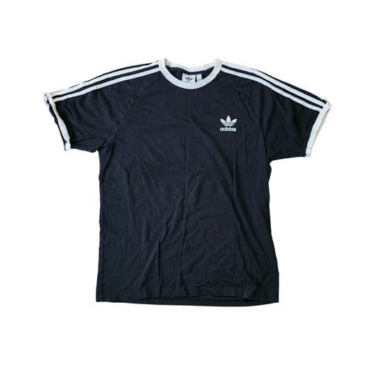 Adidas 3-Stripes T-Shirt Men’s L Black Cotton Athletic Tee