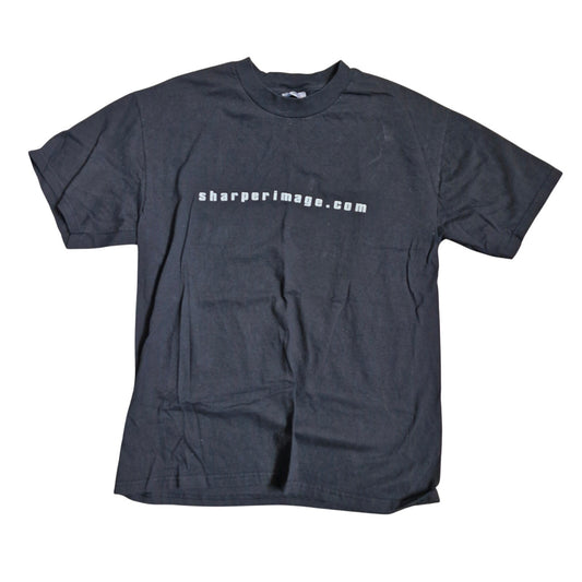 SharperImage.com Vintage Black Graphic Tee Hanes Beefy T Size L