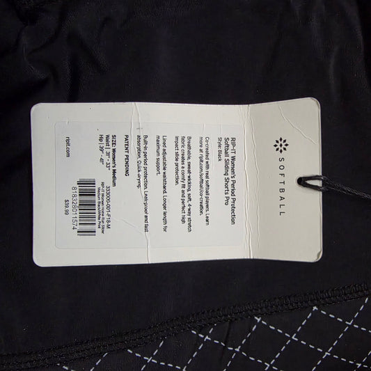 Women’s Period-Protection Pro Softball Sliding Shorts M Black Moisture-Wicking