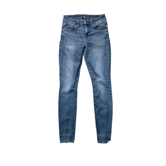 7 For All Mankind Jeans Women’s 26 Blue Denim Mid Rise Skinny