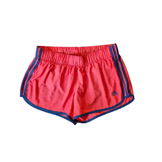 Adidas M10 Icon Running Shorts Women’s Size Medium Red Blue Trim 3" Style CD5104