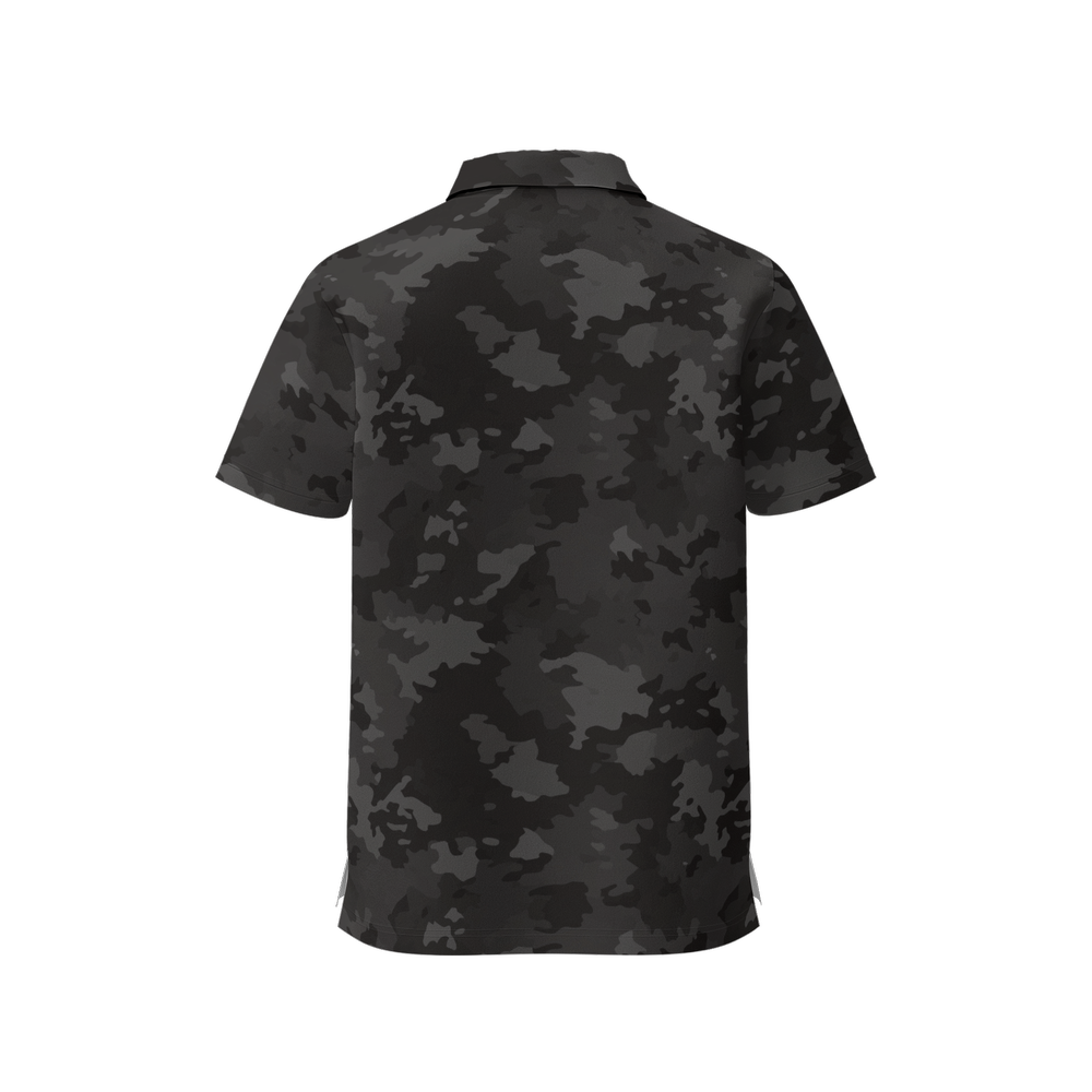 Black Camo Performance Golf Polo