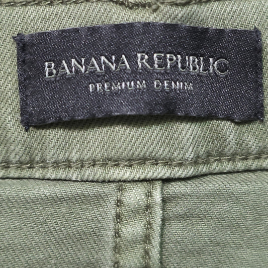 Banana Republic Mid Rise 3" Short Women XS Olive Green Denim