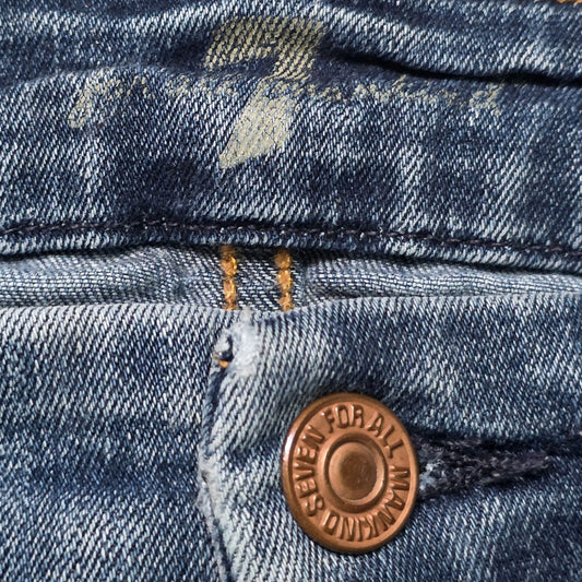 7 For All Mankind Jeans Women’s 26 Blue Denim Mid Rise Skinny