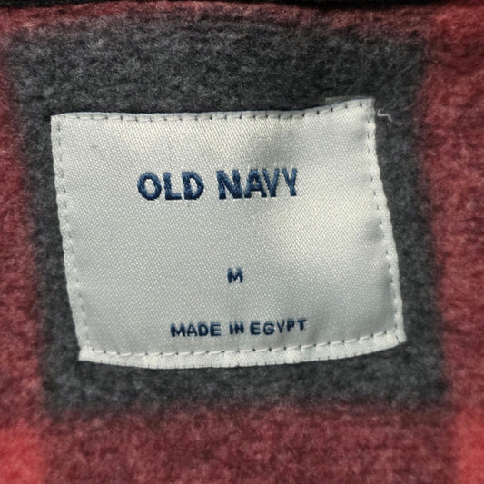 Old Navy Buffalo Plaid Shawl Collar Cardigan Men’s M Red Black