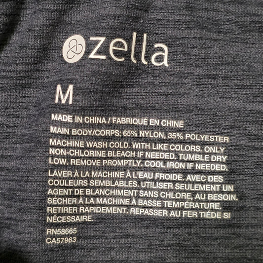 Zella Seamless Quarter Zip Pullover Men’s M Grey Obsidian Melange