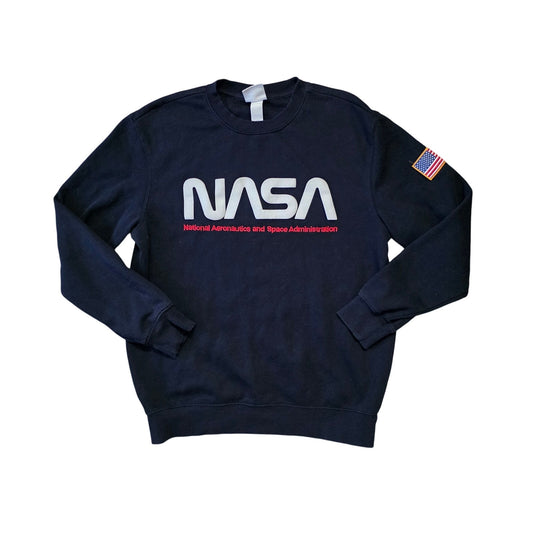 H&M NASA Sweatshirt Men’s M Black Space Logo Pullover