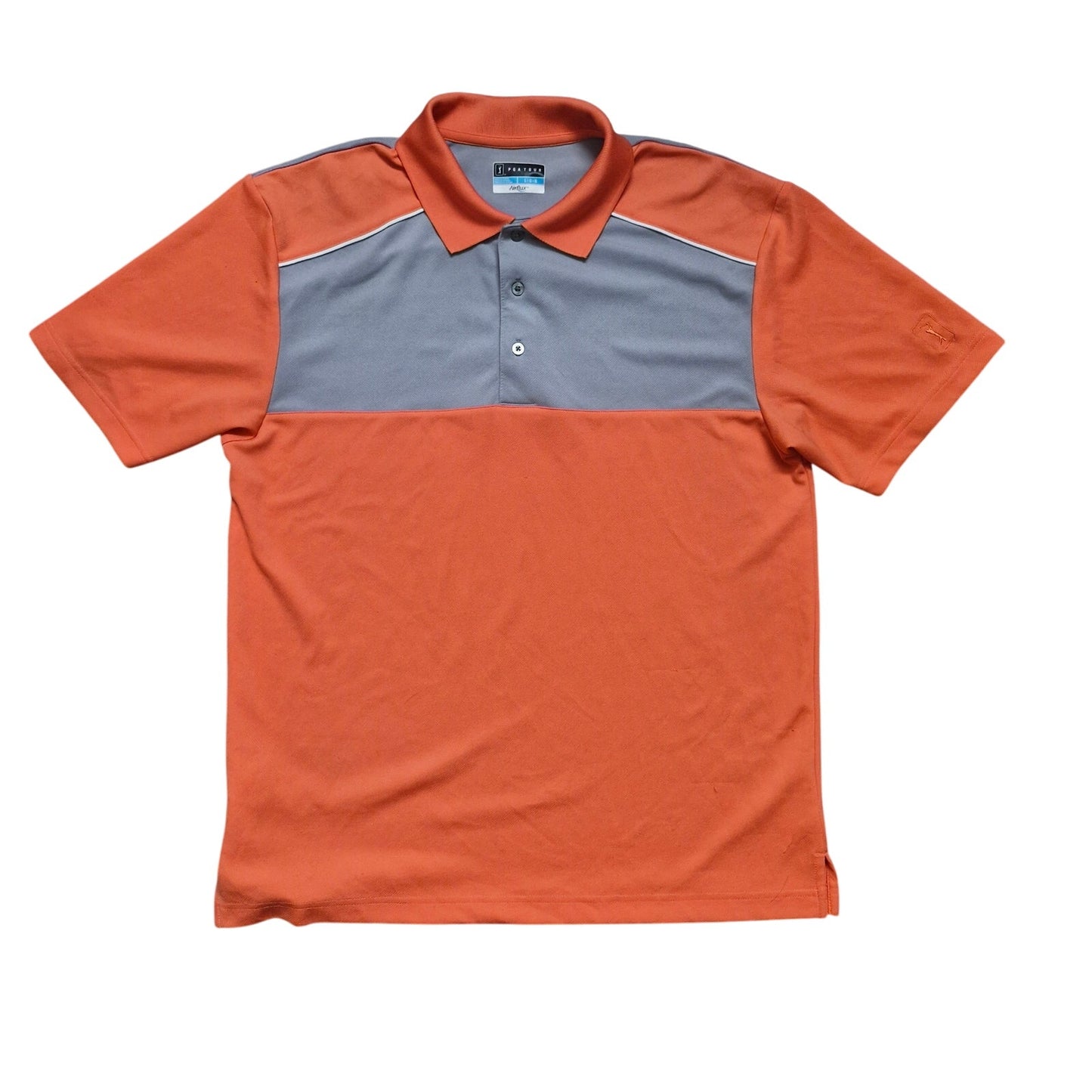 PGA Tour Airflux Golf Polo Shirt Men’s Size Large Orange Short Sleeve Performance